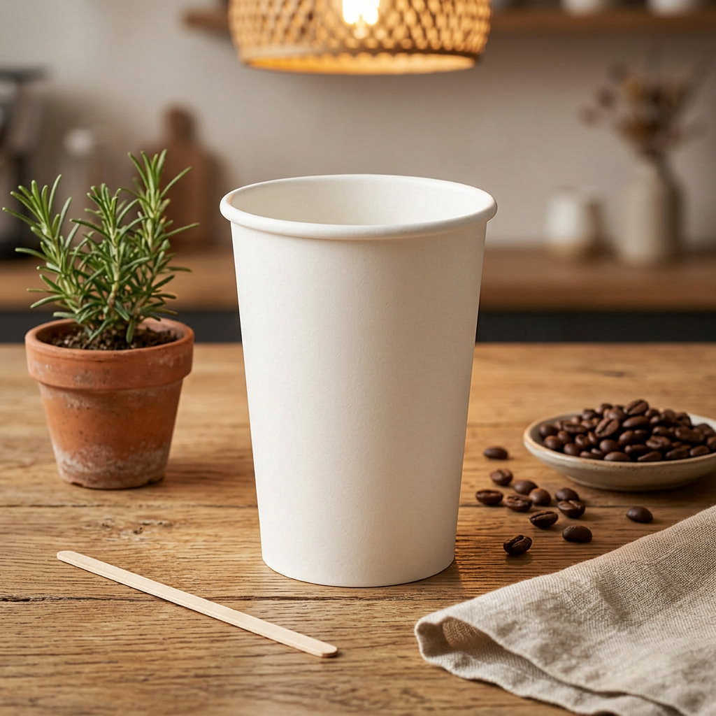 Kaffebæger Hvid 40 cl Single Wall – Ø90×135 mm (50 stk)