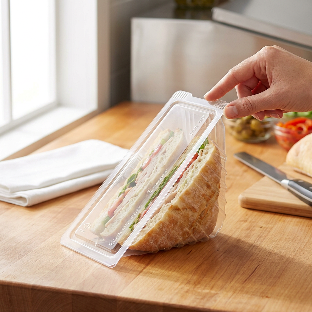 Sandwichbakke til 6 skiver APET klar – 5 pk x 100 stk