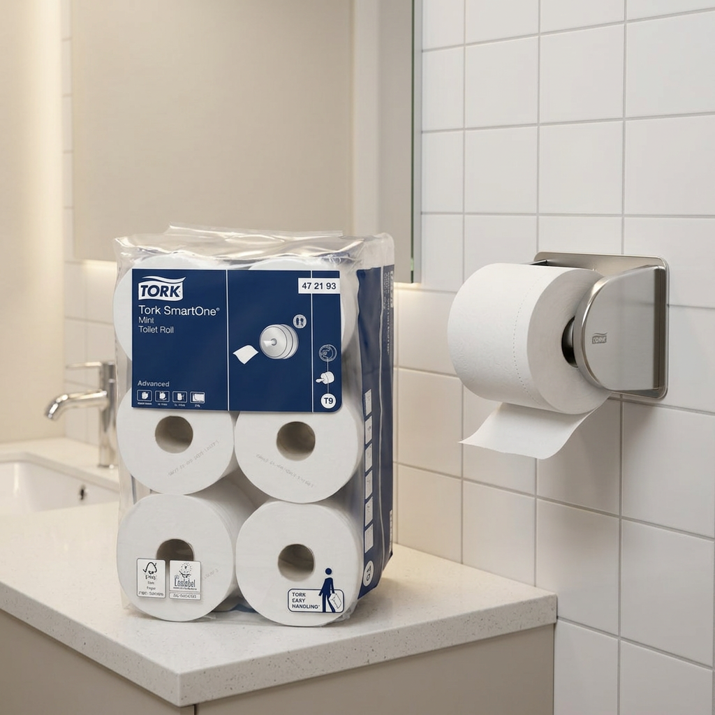 Tork SmartOne T9 Mini Toiletpapir 2-lag 111.6 m Hvid 12 ruller