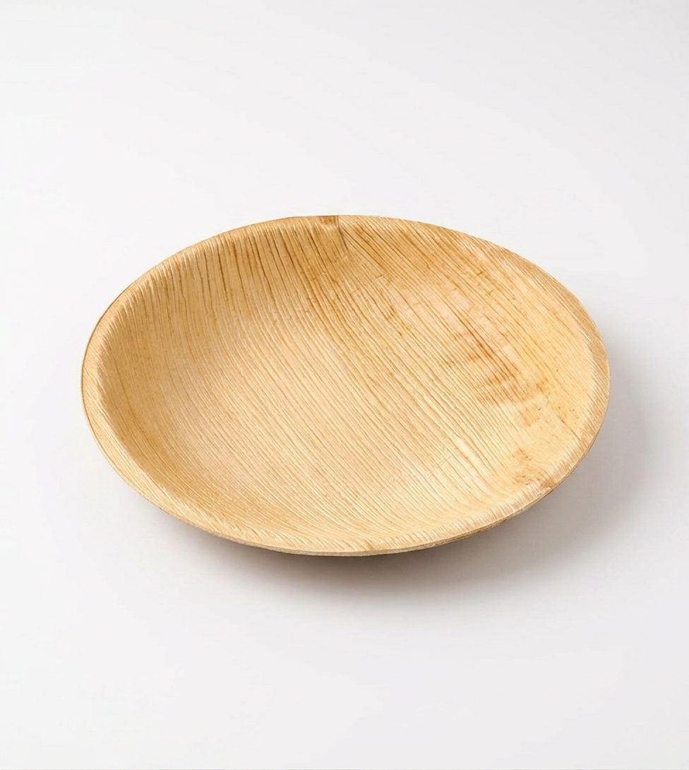 Palmeblads tallerken Ø 23 cm – 100% naturlig, bionedbrydelig (100 stk)
